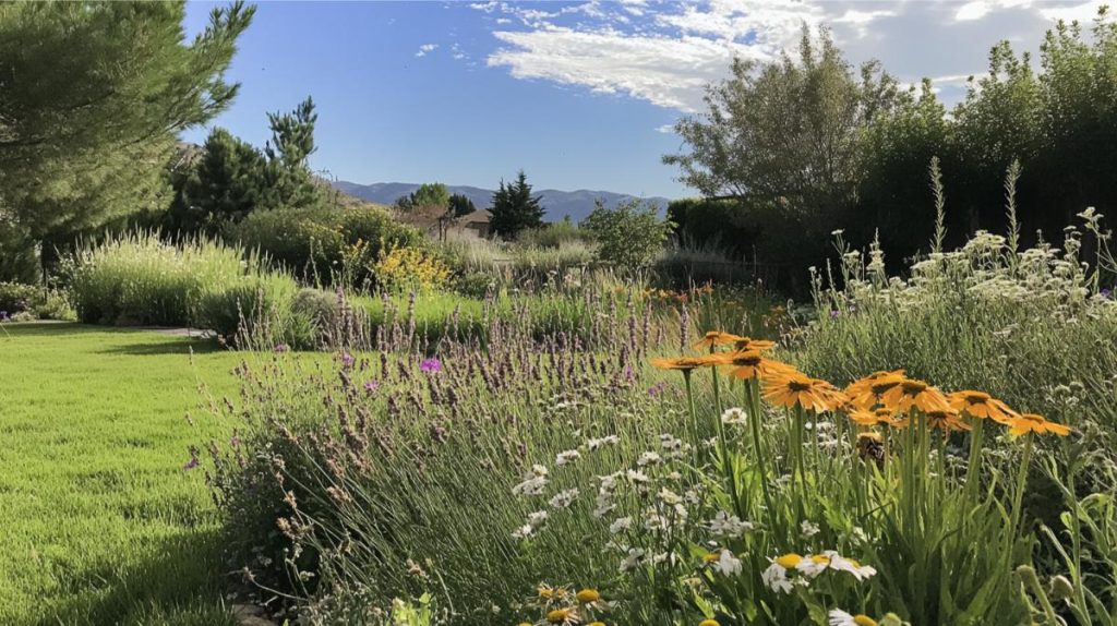 A wildlife meadow on the edge of the property