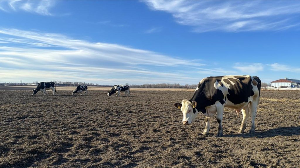 Cows on a farm