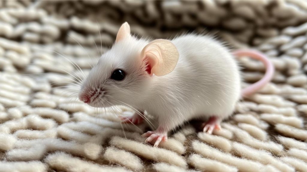 A white lab mouse