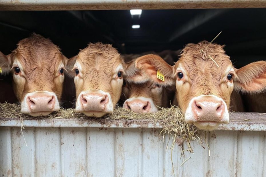 Cows at a factory farm