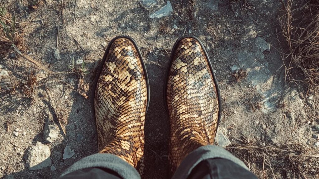 Snakeskin boots